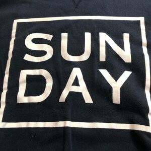 SUNDAY dip Black and White Crewneck Sweater